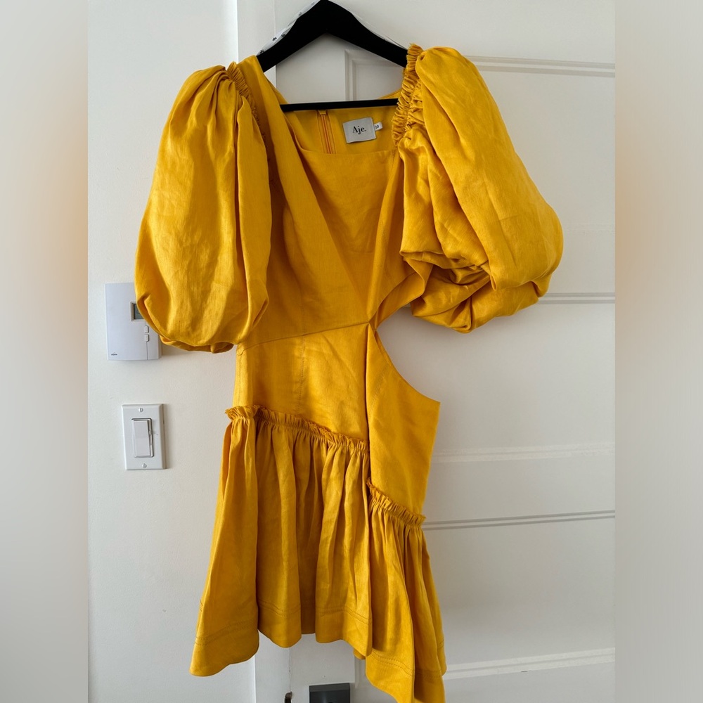 Aje asymmetrical mini dress